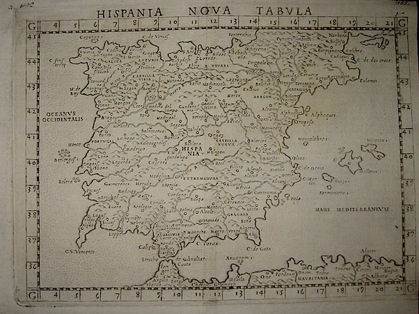 Ruscelli Girolamo (1504-1566) Hispania nova tabula 1574 Venezia 